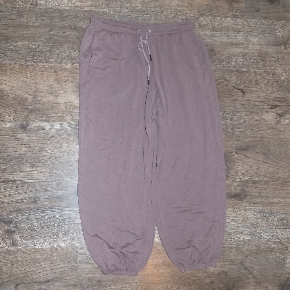 Athleta Jogger Sweatpants Womens SP Mauve Purple Good Drawstring Pockets